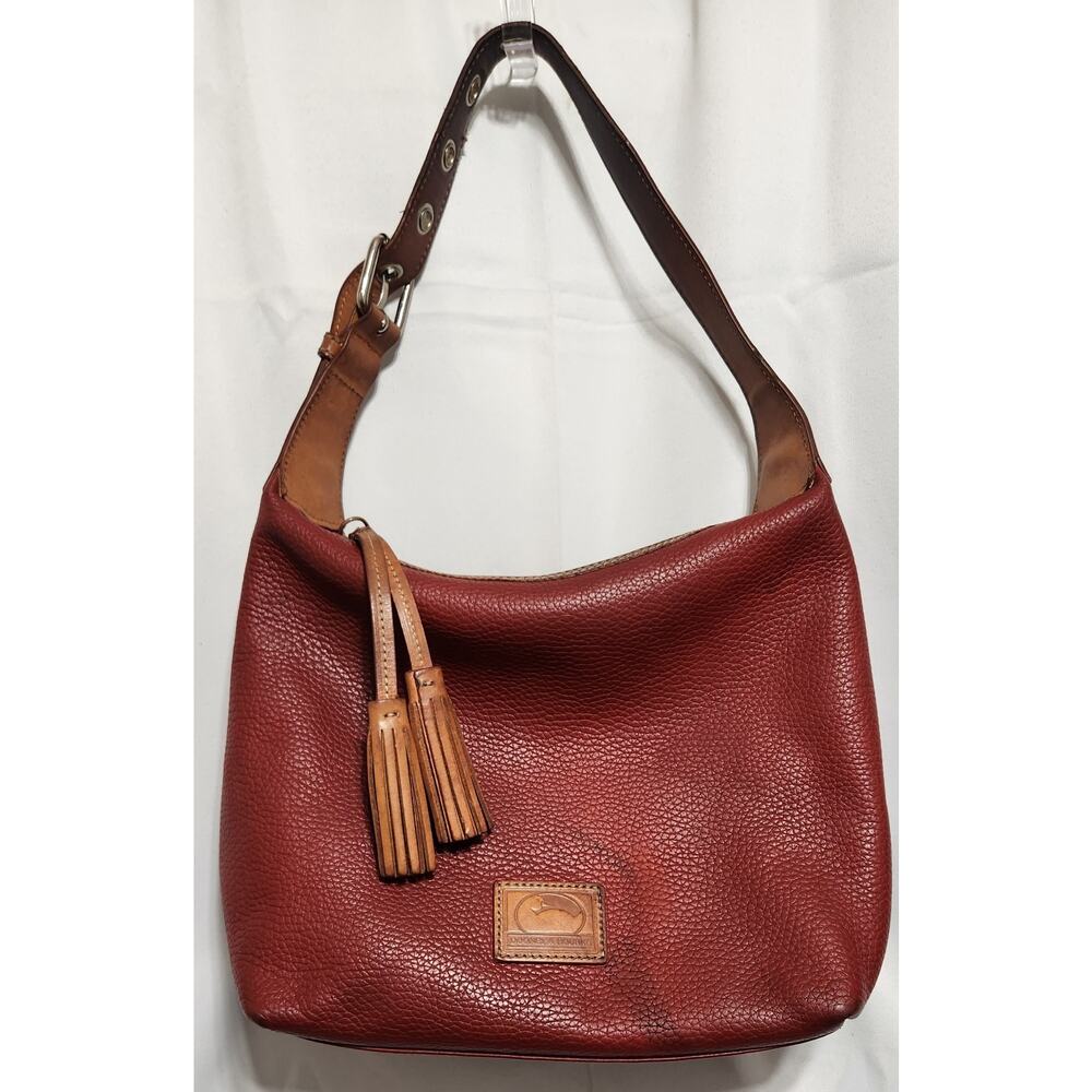 Dooney & Bourke Paige Patterson Pebble Leather Hobo Red Stains See Pics